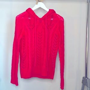 Anthropologie Greylin Pointelle Hoodie Sweater